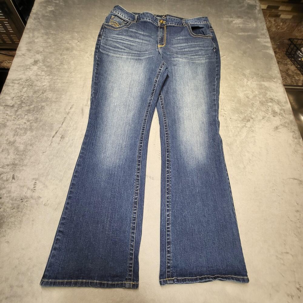 Lane Bryant Jeans Womens 22 Blue Slim Bootcut High Rise Medium Wash Stretch